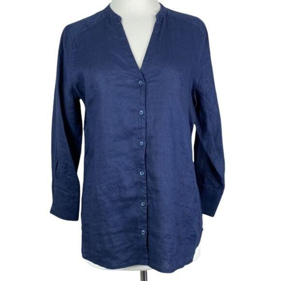 Vince Camuto Linen Blouse New With Tags Size Small - Picture 1 of 7